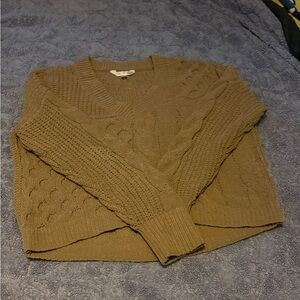 No Boundaries V-Neck Brown Sweater
